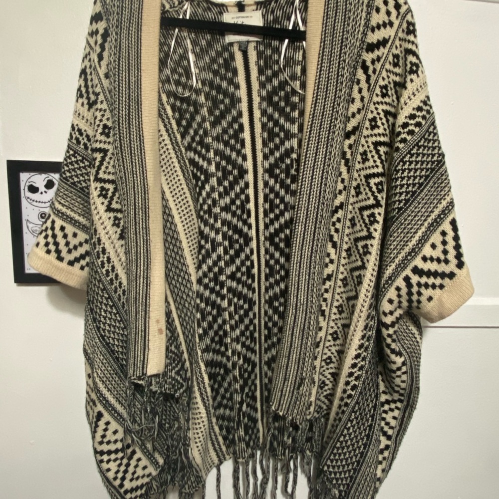 short sleeve poncho-esque